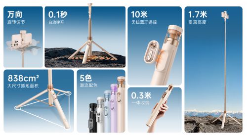 自拍杆新纪元！ 重新定义影像自由SEAJIC施吉客开启“落地开”(图2)