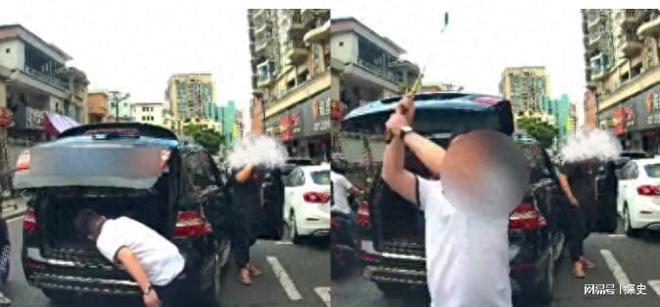 扒企图拿钱平事出手大快人心砸车3次！奔驰哥“底裤”被(图19)